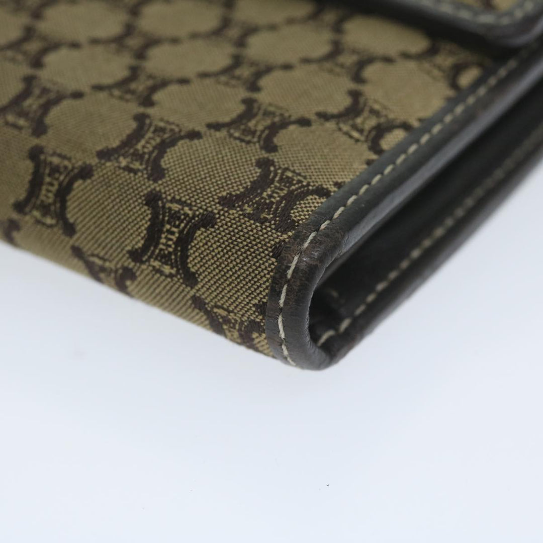 Celine Macadam Canvas Wallet Beige  ai707