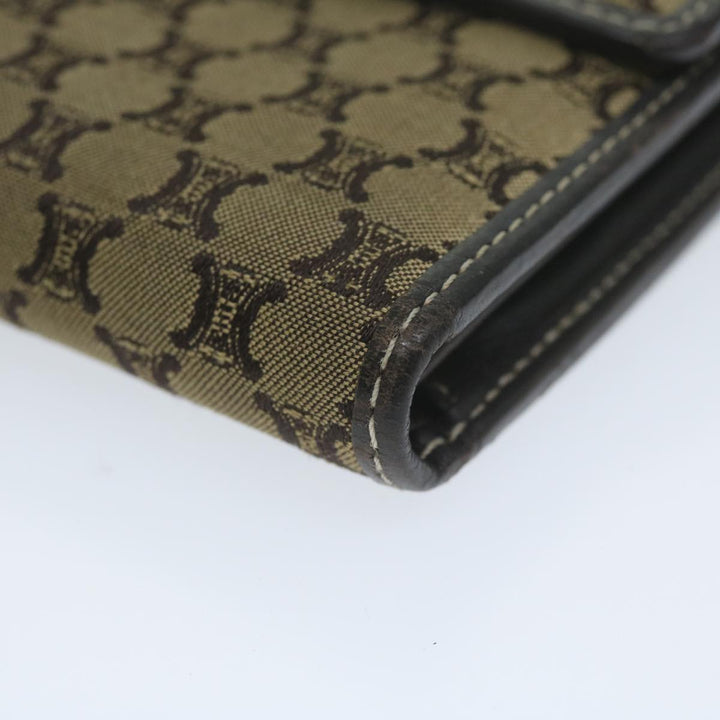 Celine Macadam Canvas Wallet Beige  ai707