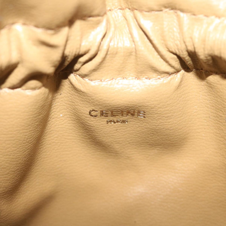 Celine Macadam Canvas Drawstring Pouch Beige  ai715