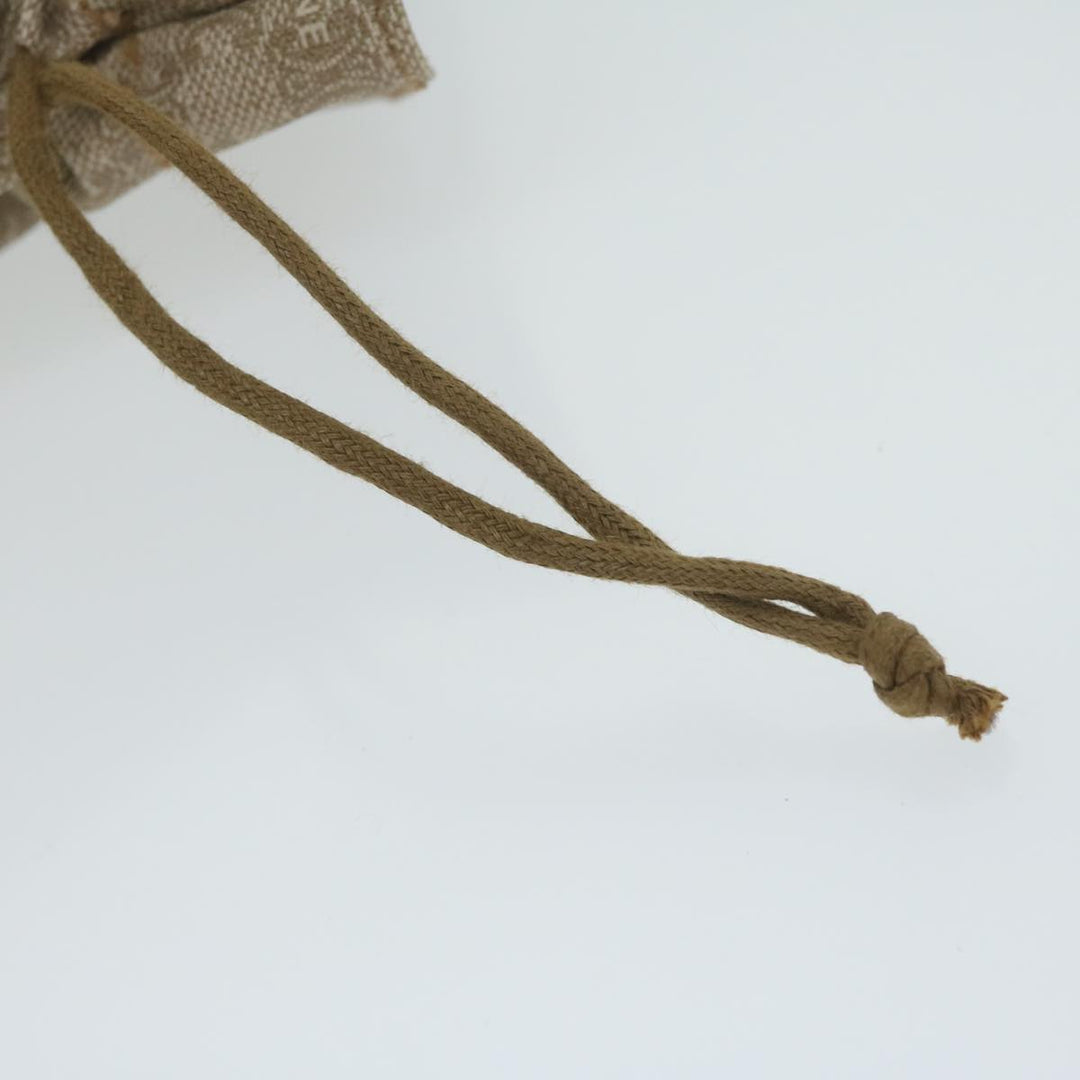 Celine Macadam Canvas Drawstring Pouch Beige  ai715