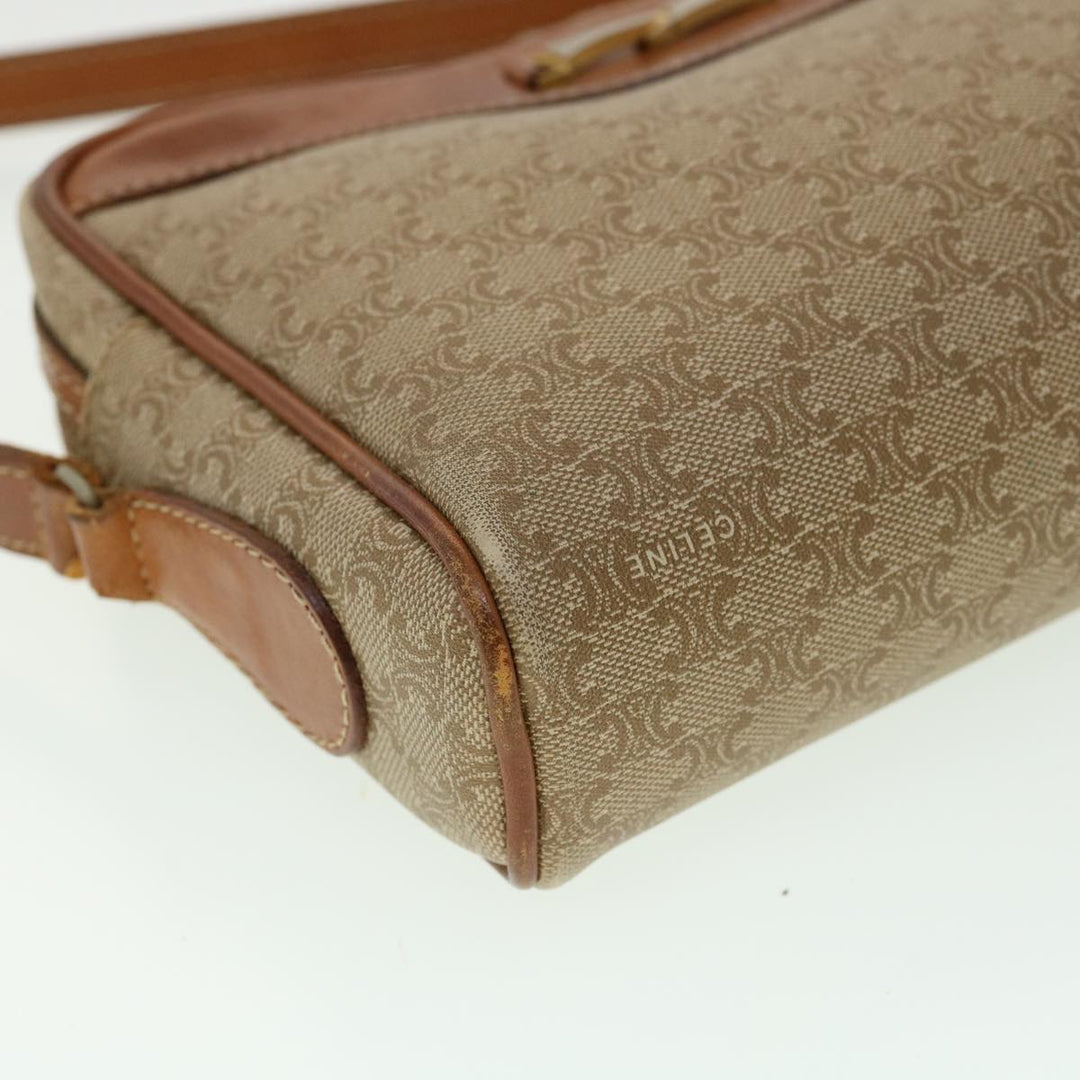 Celine Macadam Canvas Shoulder Bag Beige  am3110