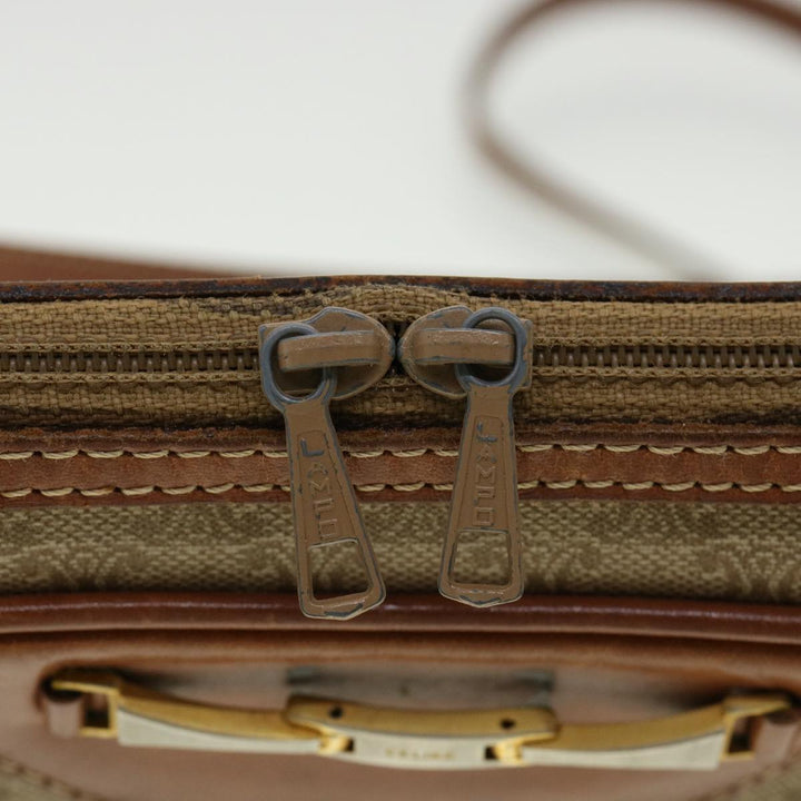Celine Macadam Canvas Shoulder Bag Beige  am3110