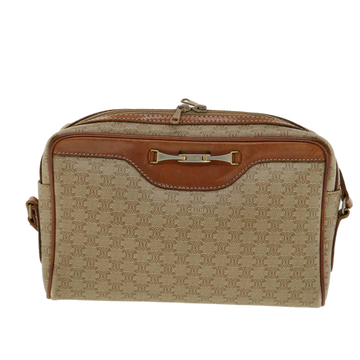 Celine Macadam Canvas Shoulder Bag Beige  am3110