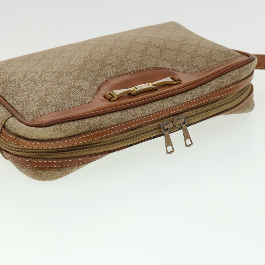 Celine Macadam Canvas Shoulder Bag Beige  am3110