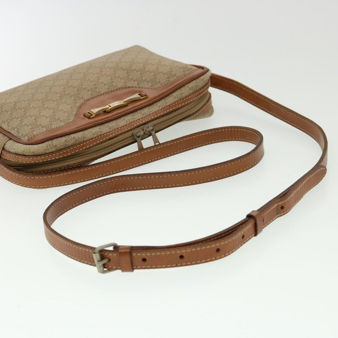 Celine Macadam Canvas Shoulder Bag Beige  am3110