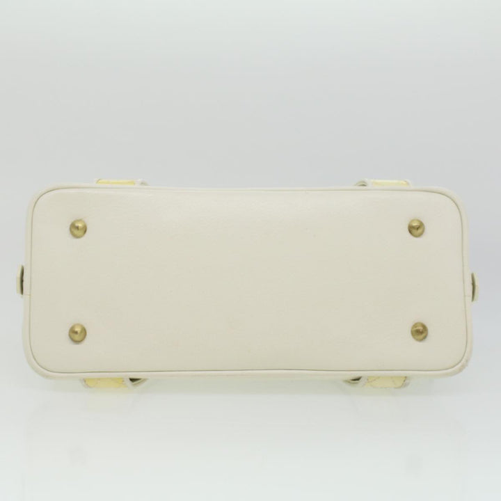 Burberry Shoulder Bag Leather White Auth am3357