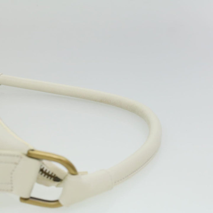 Burberry Shoulder Bag Leather White Auth am3357