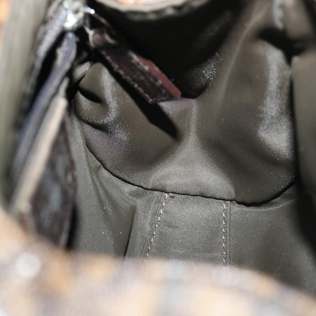 CHRISTIAN Top quality Dior Trotter Canvas Hand Bag Brown Auth am3391