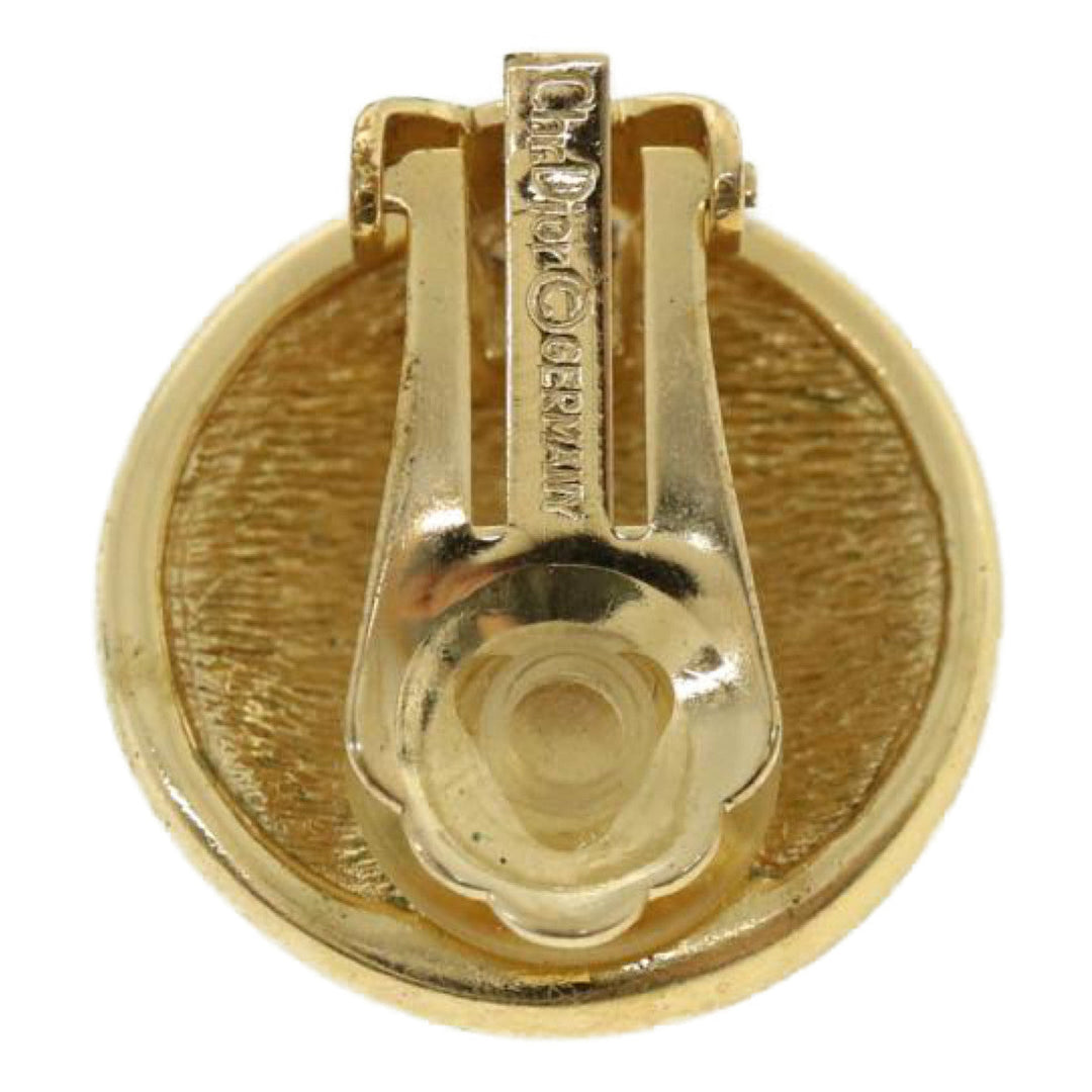 CHRISTIAN Dior Earring metal Gold Auth am3562