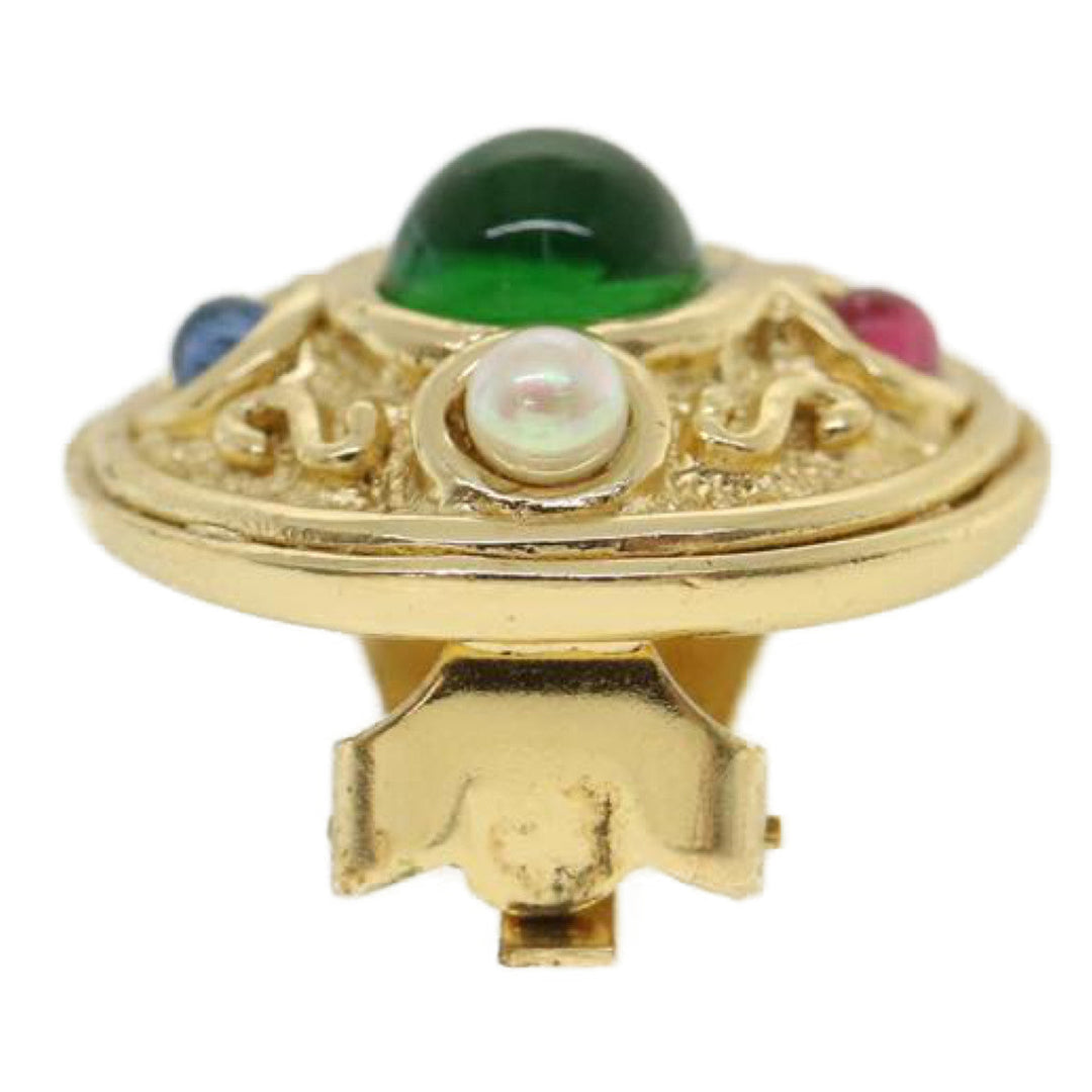 CHRISTIAN Dior Earring metal Gold Auth am3562
