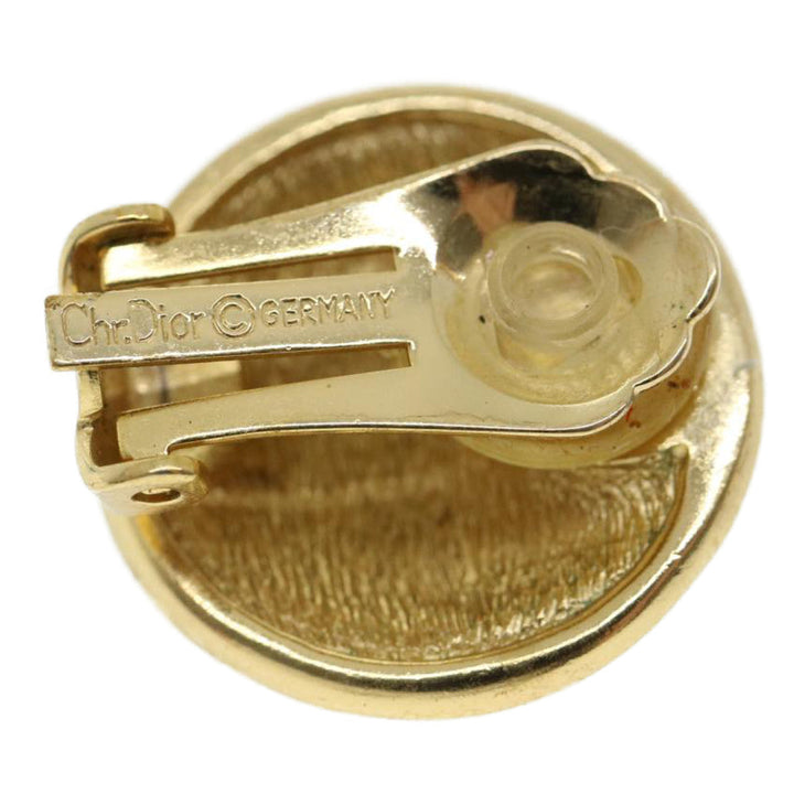CHRISTIAN Dior Earring metal Gold Auth am3562