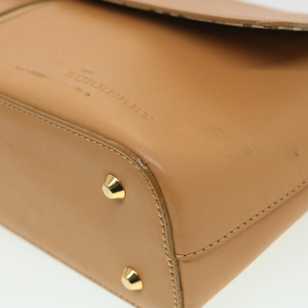 Burberry Shoulder Bag Leather Orange Auth am3721