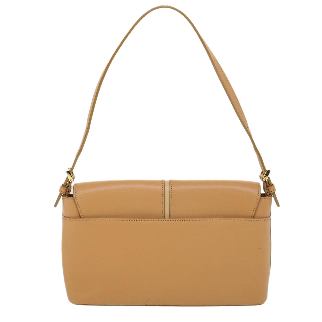 Burberry Shoulder Bag Leather Orange Auth am3721