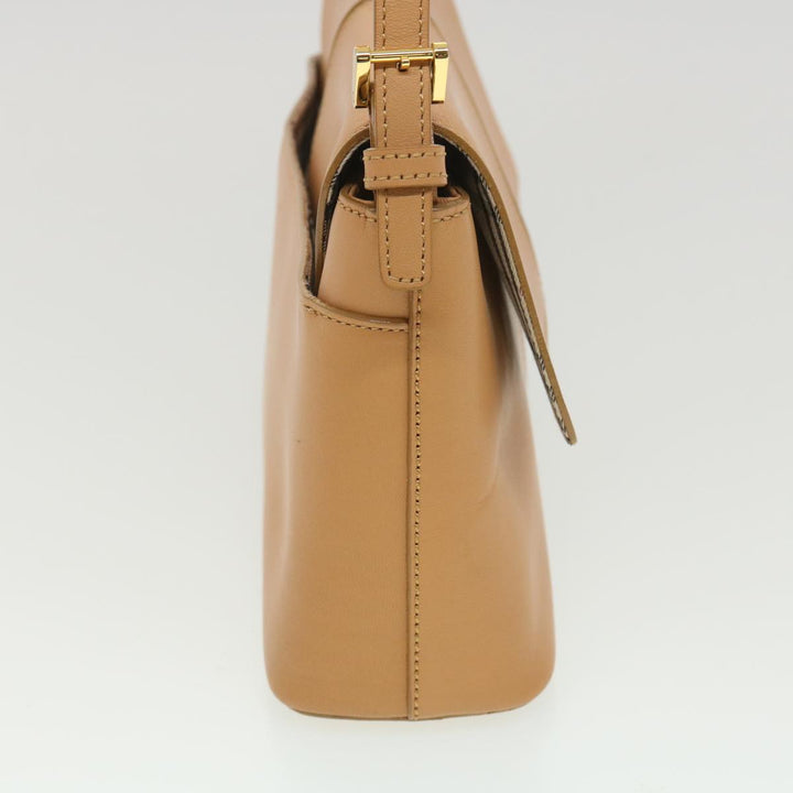 Burberry Shoulder Bag Leather Orange Auth am3721