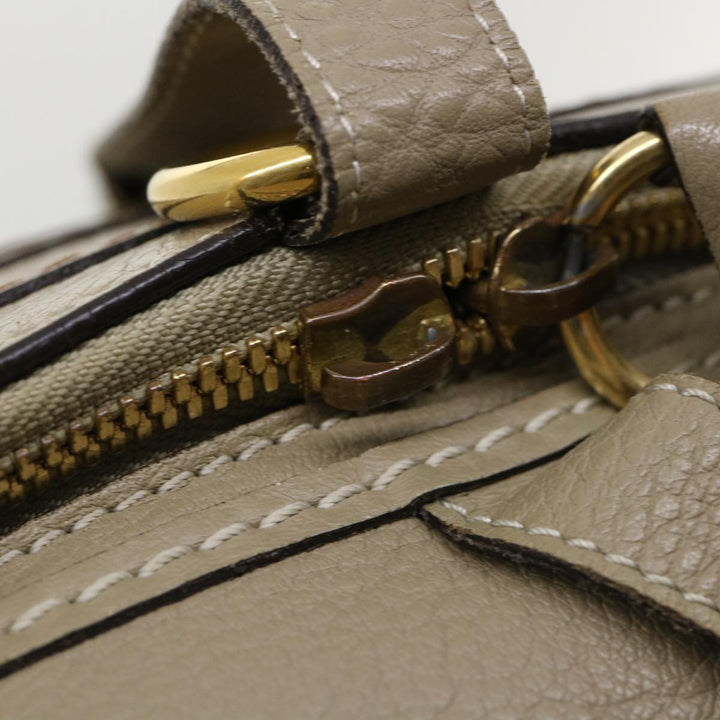 Chloe Shoulder Bag Leather Gray am3860