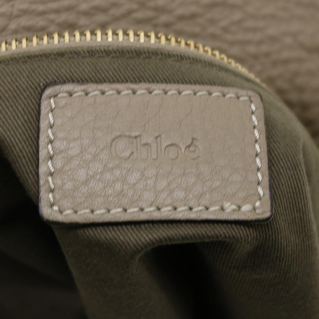 Chloe Shoulder Bag Leather Gray am3860