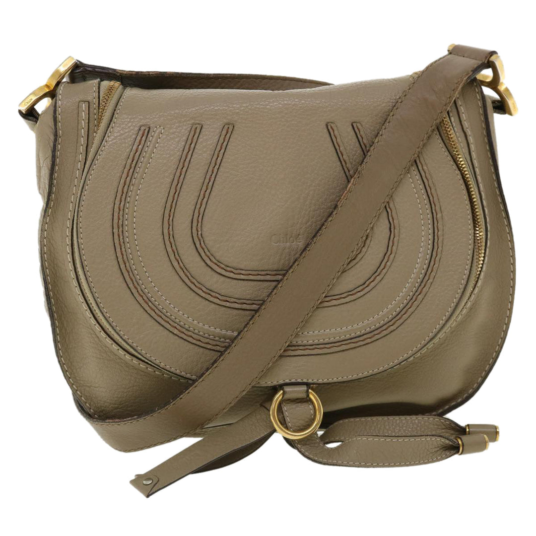 Chloe Shoulder Bag Leather Gray am3860