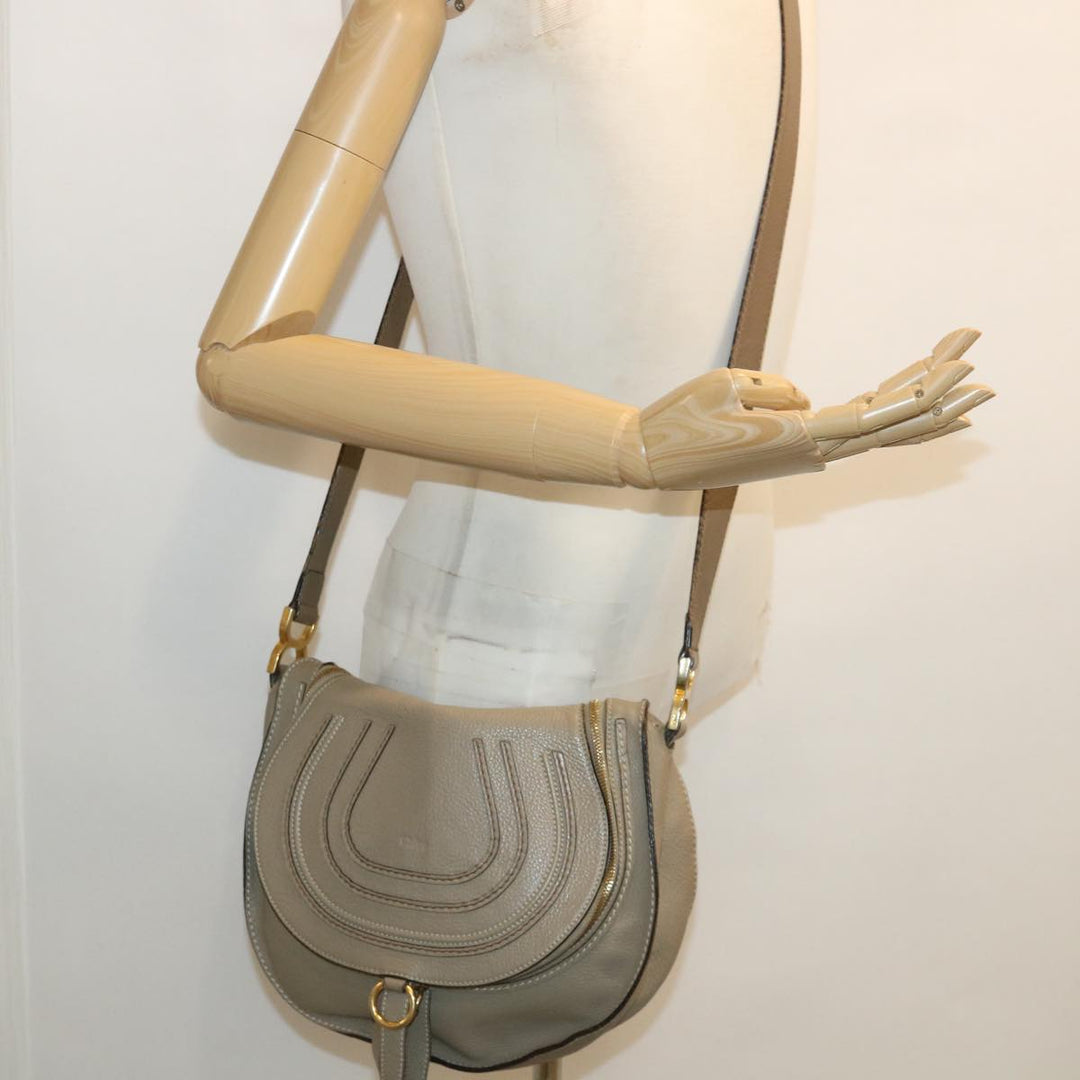 Chloe Shoulder Bag Leather Gray am3860