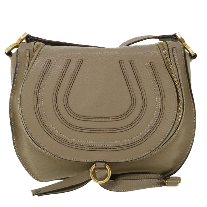 Chloe Shoulder Bag Leather Gray am3860