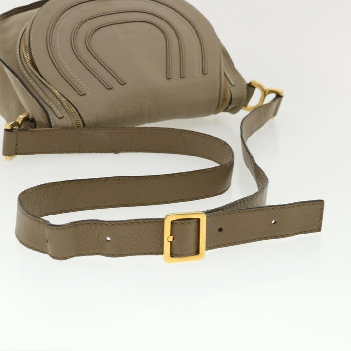 Chloe Shoulder Bag Leather Gray am3860