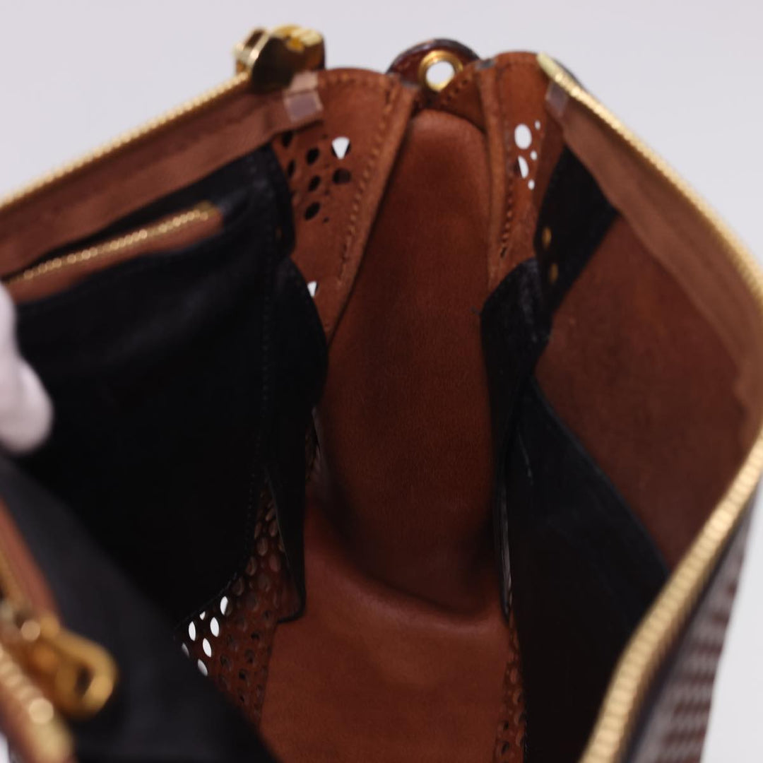 Chloe Punching Mercy Hand Bag Leather 2way Brown am4269