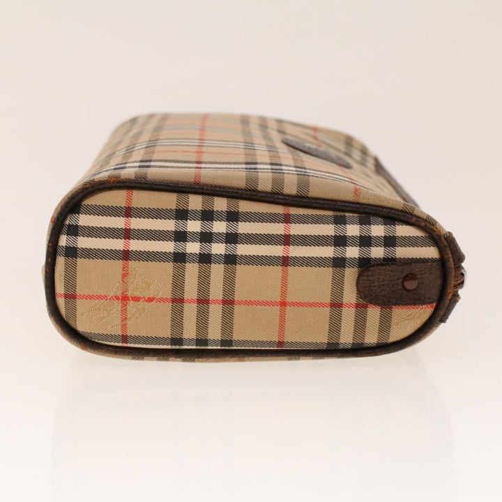 BurberrySs Nova Check Clutch Bag Nylon Beige Auth am4307