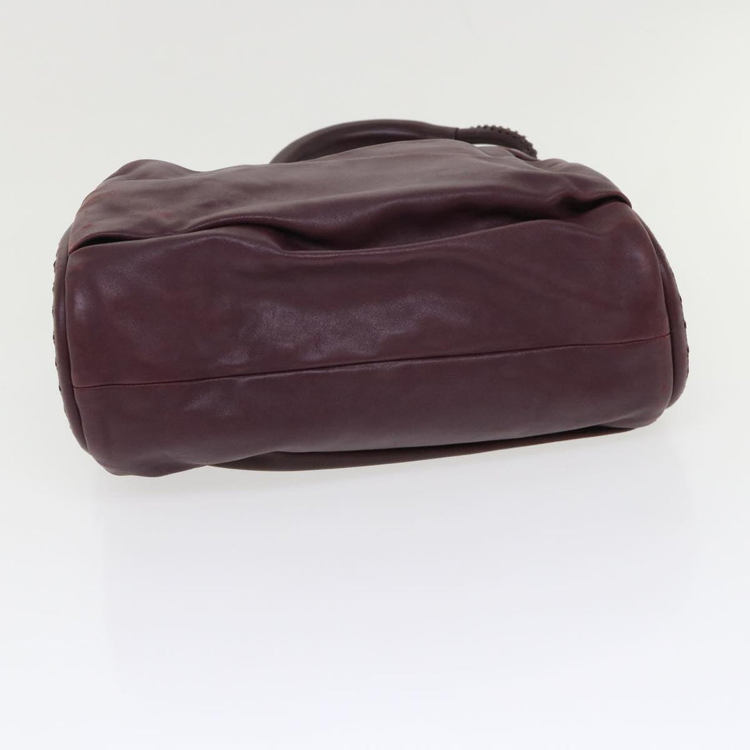 CHRISTIAN Top quality Dior Hobo Shoulder Bag Leather Red 09-MA-0190 Auth am4586