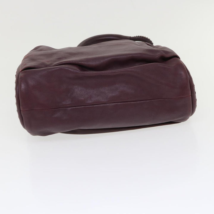 CHRISTIAN Top quality Dior Hobo Shoulder Bag Leather Red 09-MA-0190 Auth am4586