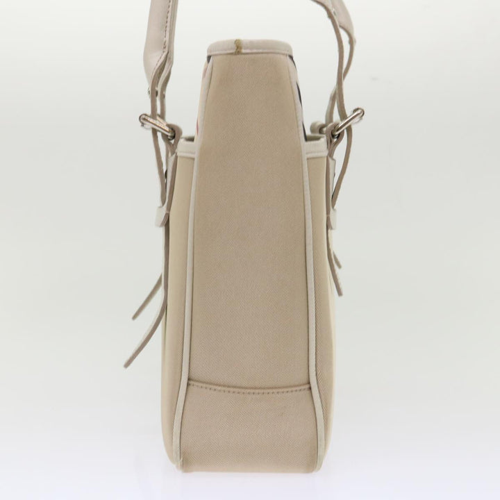 Burberry Nova Check Shoulder Bag Nylon Leather Beige Auth am4592