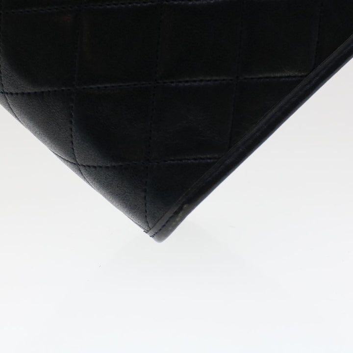 Top Quality Chanel Clutch Bag Lamb Skin Black CC Auth am4611