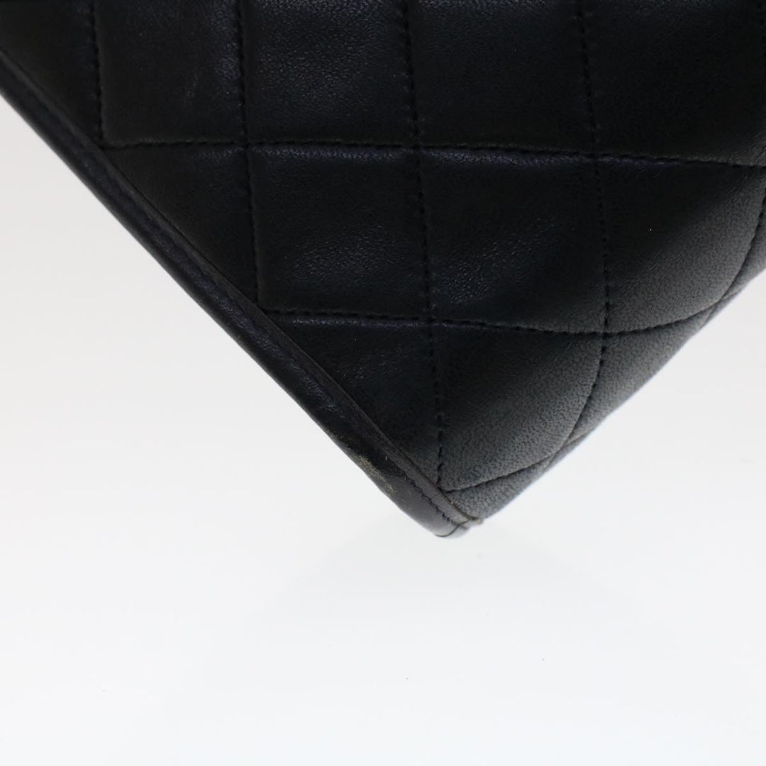Top Quality Chanel Clutch Bag Lamb Skin Black CC Auth am4611