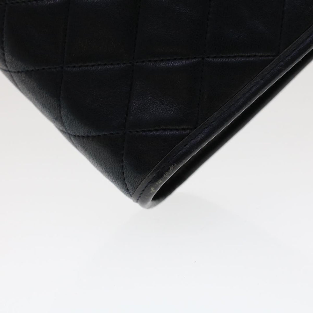 Top Quality Chanel Clutch Bag Lamb Skin Black CC Auth am4611