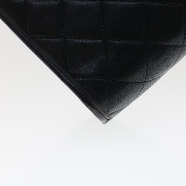 Top Quality Chanel Clutch Bag Lamb Skin Black CC Auth am4611