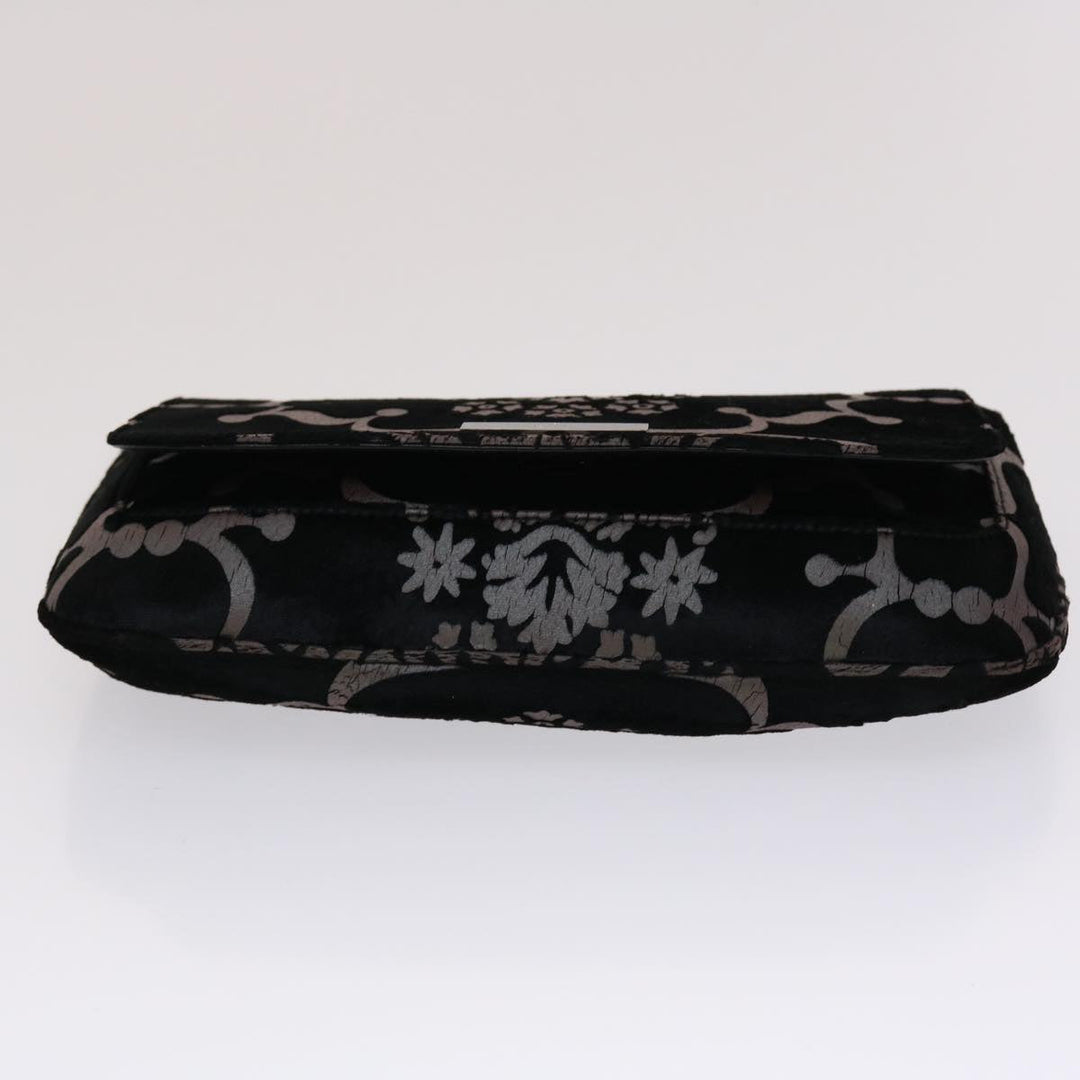 GUCCI Chain Shoulder Bag Velor Black 0013829  am4747