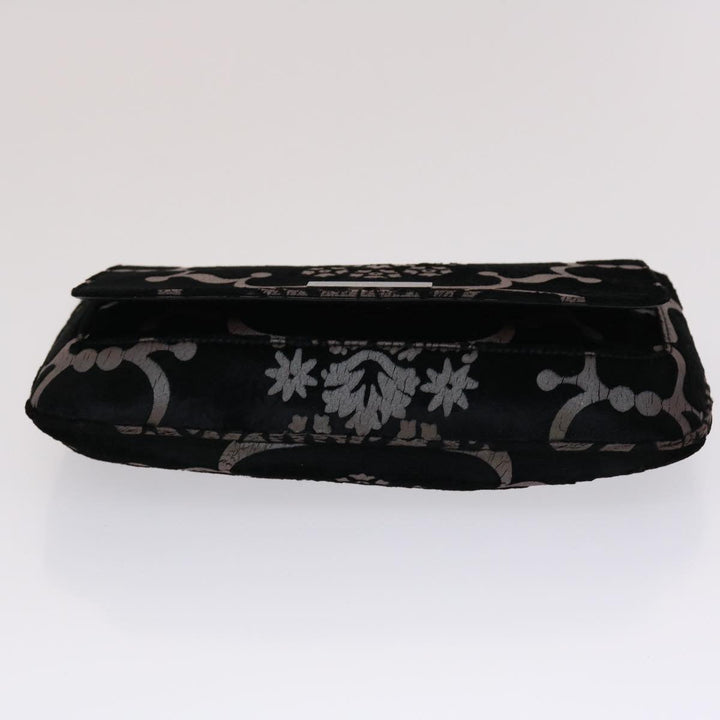 GUCCI Chain Shoulder Bag Velor Black 0013829  am4747