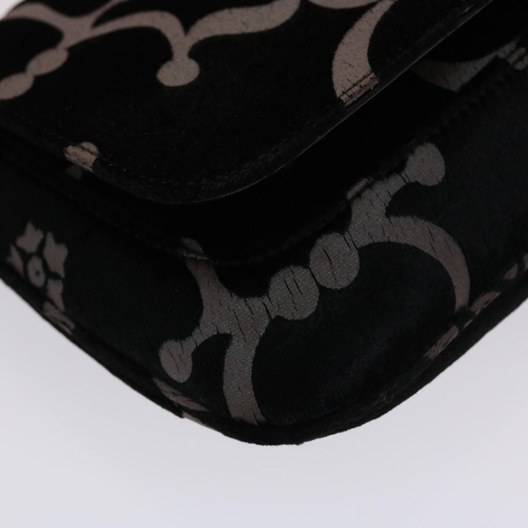 GUCCI Chain Shoulder Bag Velor Black 0013829  am4747