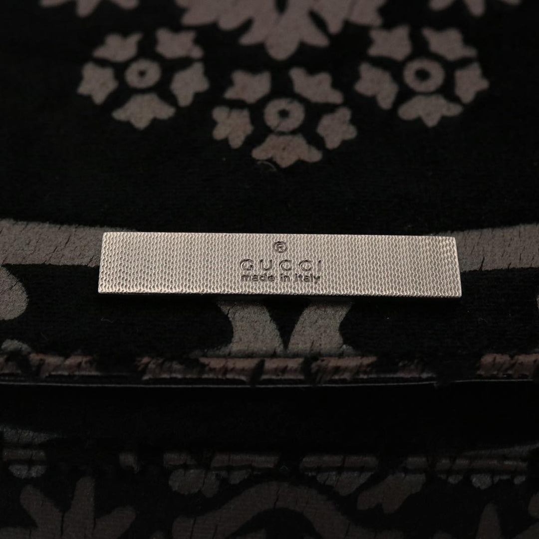 GUCCI Chain Shoulder Bag Velor Black 0013829  am4747