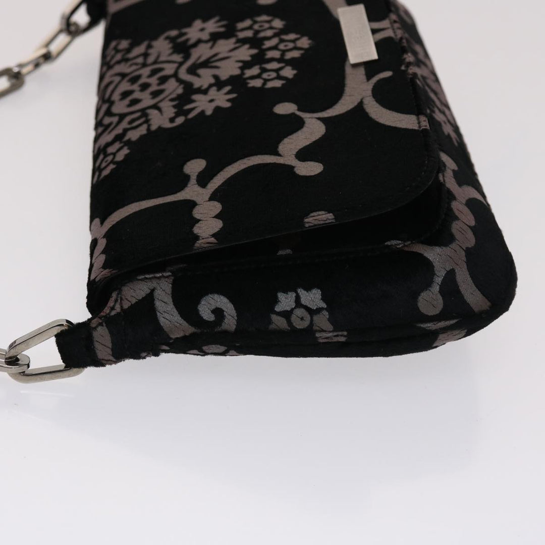 GUCCI Chain Shoulder Bag Velor Black 0013829  am4747