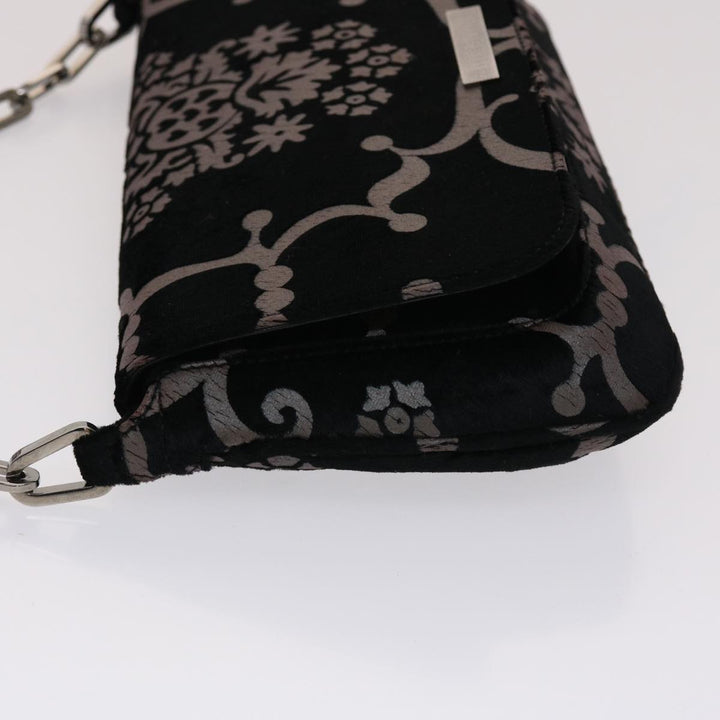 GUCCI Chain Shoulder Bag Velor Black 0013829  am4747
