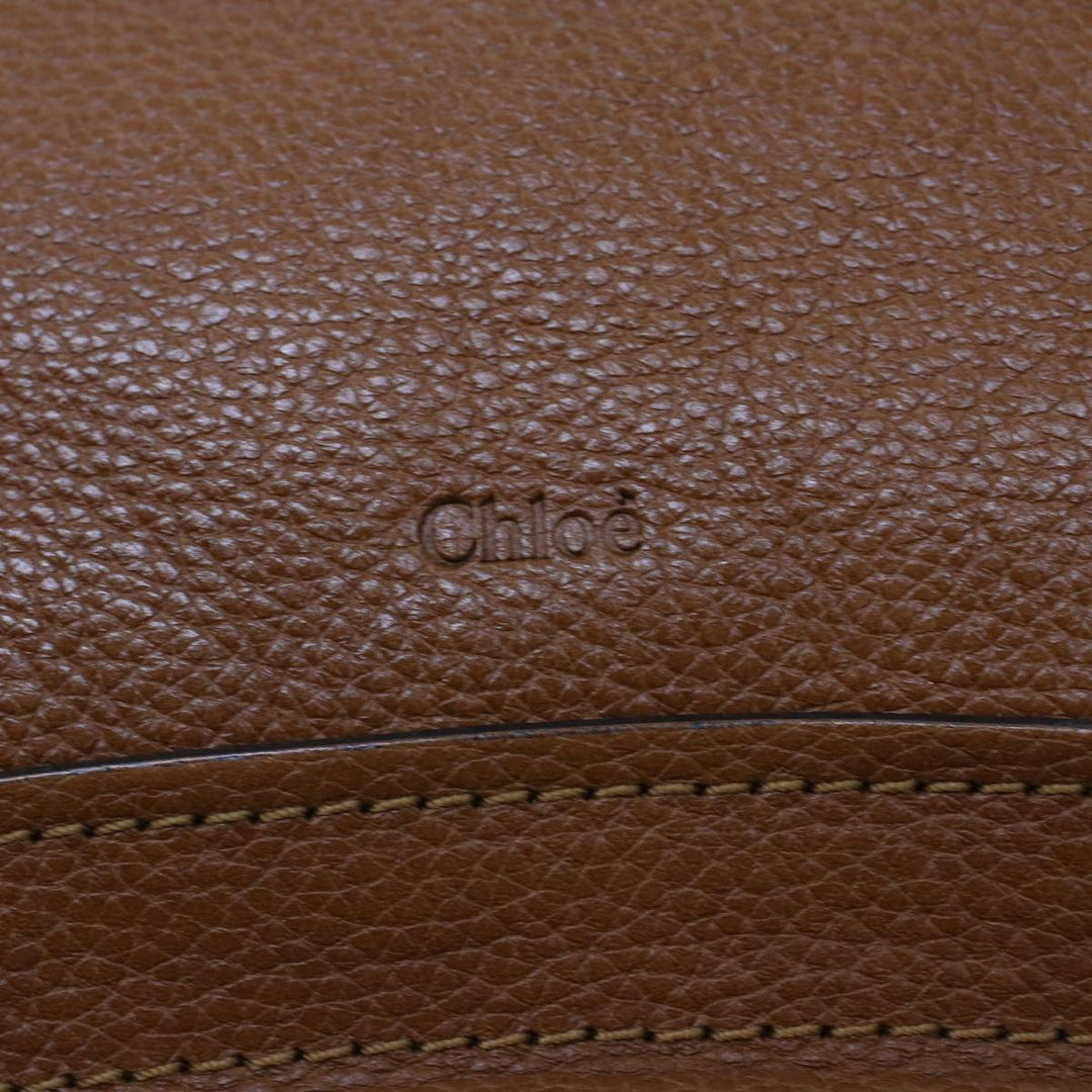 Chloe Paraty Shoulder Bag Leather 2way Brown am4763