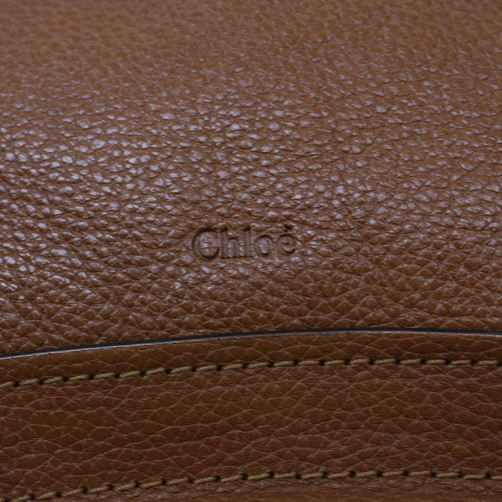 Chloe Paraty Shoulder Bag Leather 2way Brown am4763
