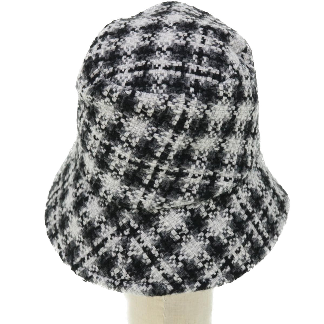 Top Quality Chanel COCO Mark Hat Wool S White Black CC Auth am4943