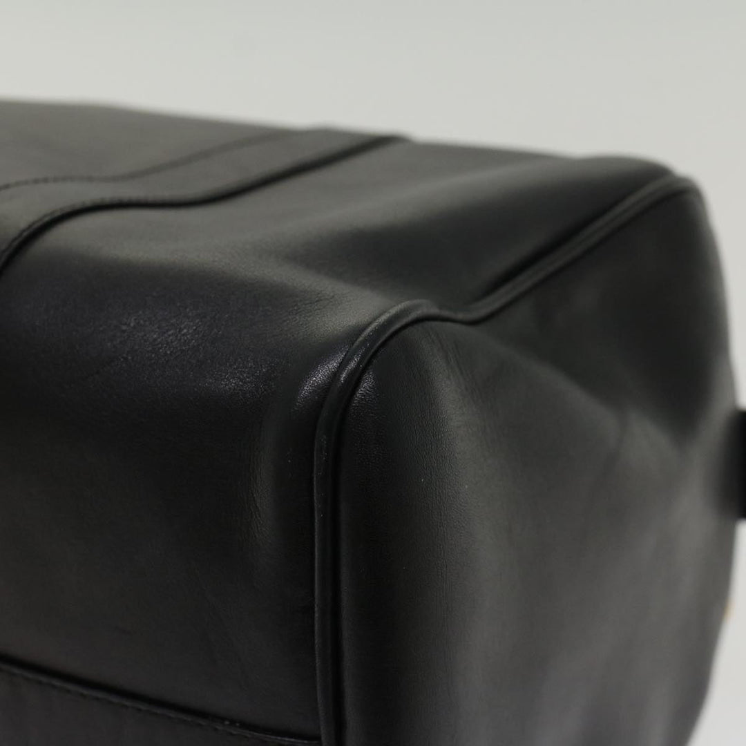 Top Quality Balenciaga Boston Bag Vintage Leather Black Auth am4980