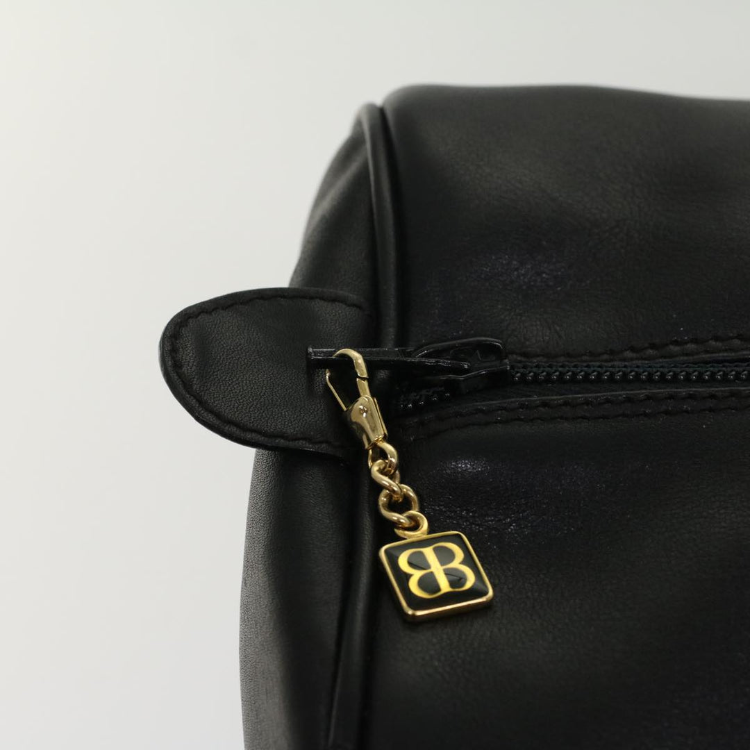 Top Quality Balenciaga Boston Bag Vintage Leather Black Auth am4980