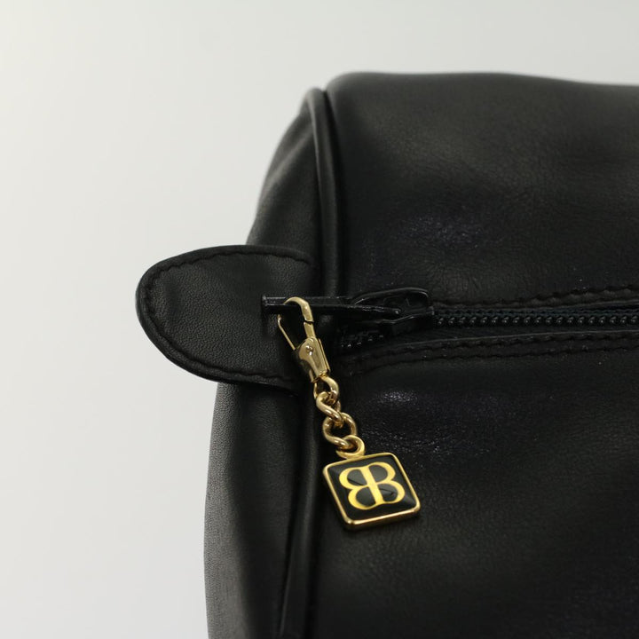 Top Quality Balenciaga Boston Bag Vintage Leather Black Auth am4980