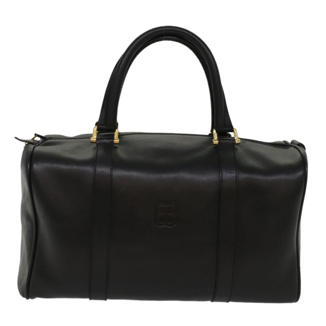 Top Quality Balenciaga Boston Bag Vintage Leather Black Auth am4980