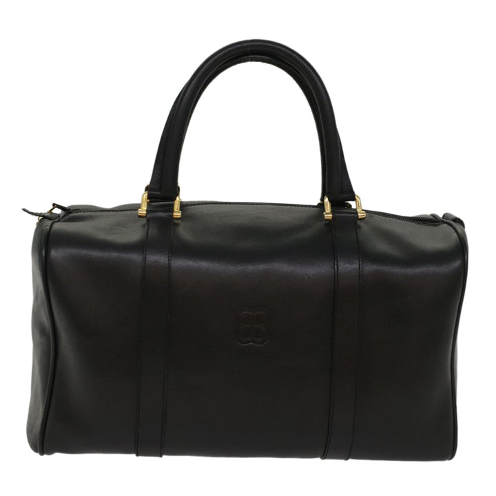 Top Quality Balenciaga Boston Bag Vintage Leather Black Auth am4980