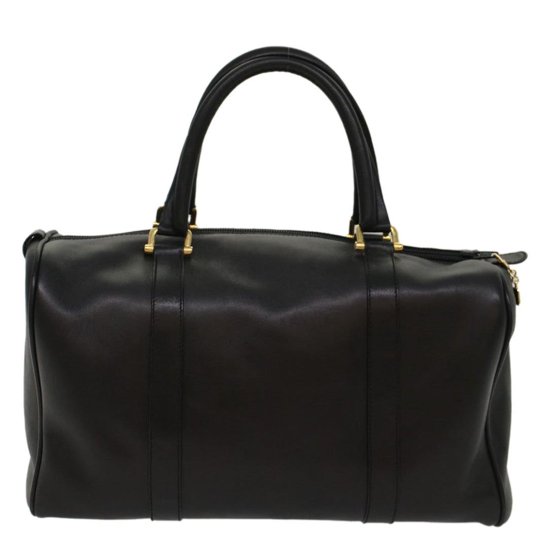 Top Quality Balenciaga Boston Bag Vintage Leather Black Auth am4980