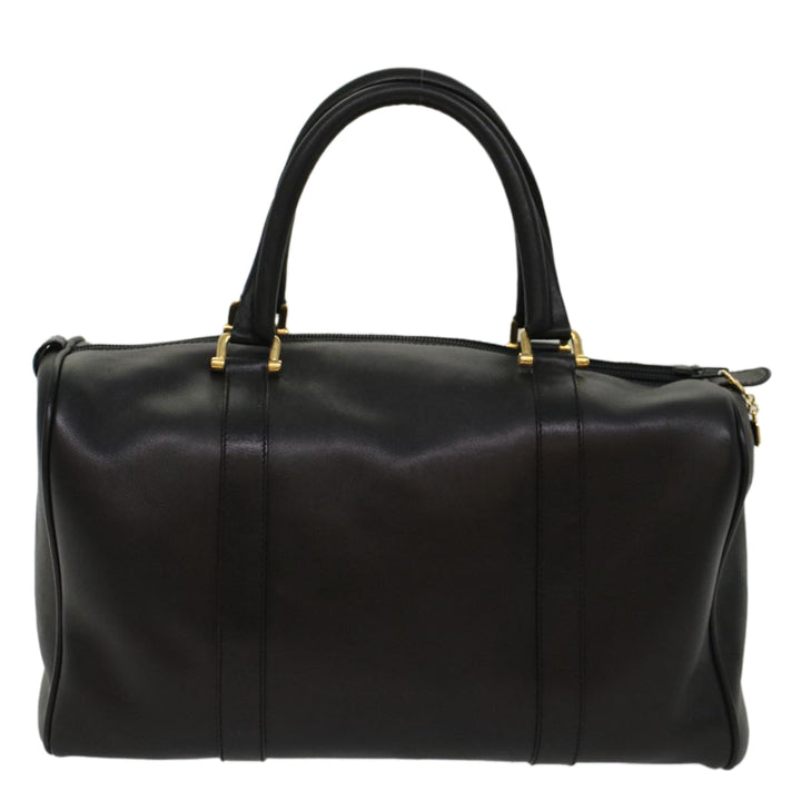 Top Quality Balenciaga Boston Bag Vintage Leather Black Auth am4980