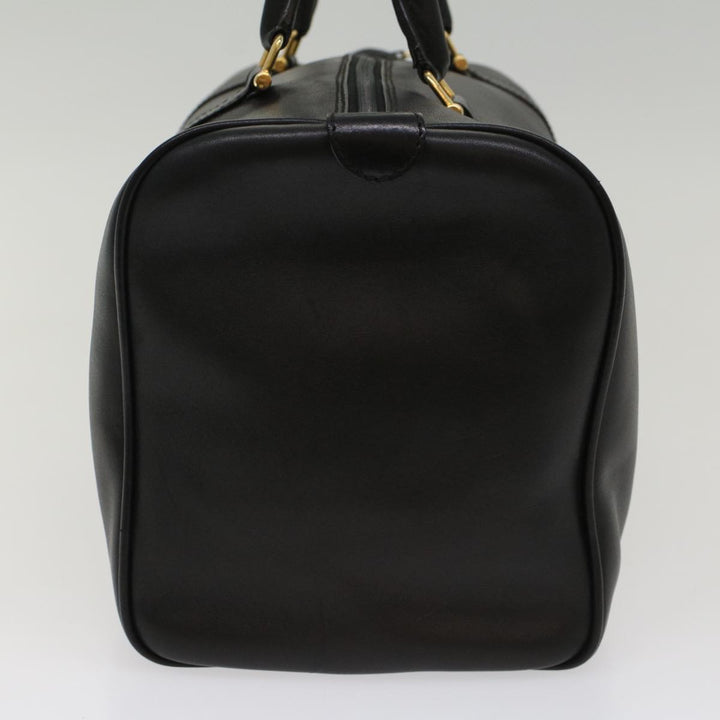 Top Quality Balenciaga Boston Bag Vintage Leather Black Auth am4980